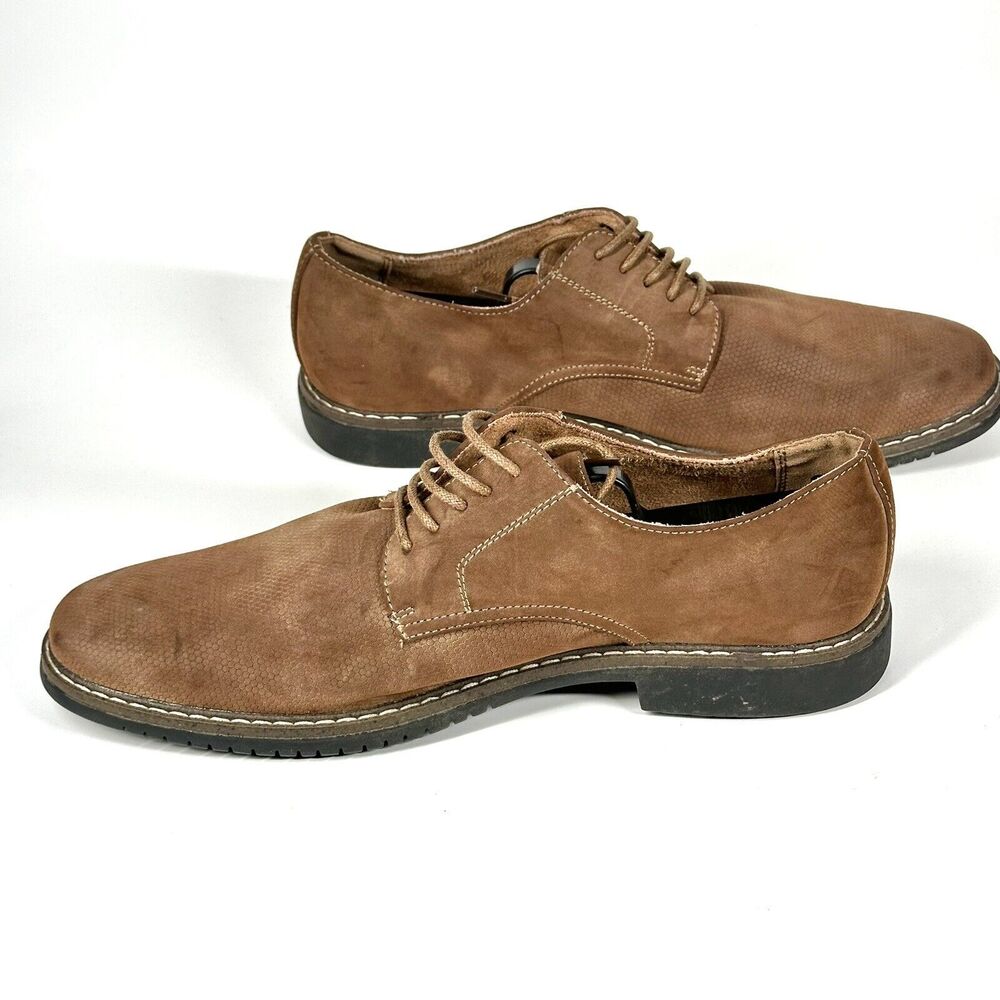 Men's Freeman Dress Shoes Milton Brown Memory Foam Oxford Tie Up Size 9.5M - Picture 8 of 15